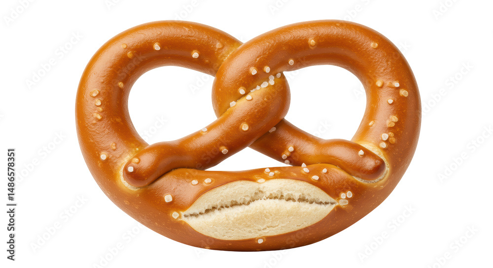 Isolated Traditional Bavarian Pretzel with Salt Isolated Traditional Bavarian Pretzel with Salt