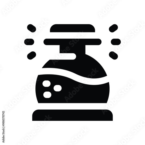 chemical glyph icon. Strong and solid vector icon for websites, mobile interfaces, presentations, and visual branding. High quality and easy to edit.