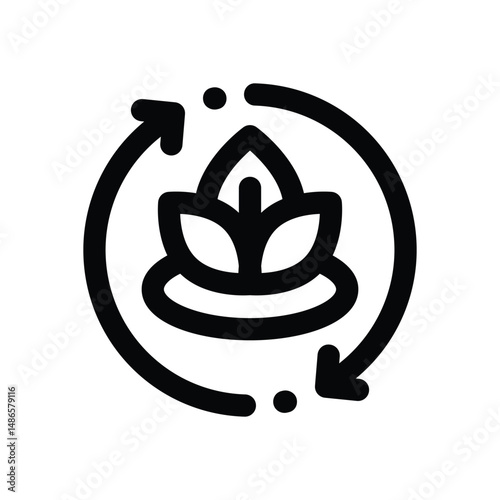 refresh line icon. Clean and minimalist vector icon for websites, mobile apps, presentations, and logos. Fully scalable and customizable for any project.