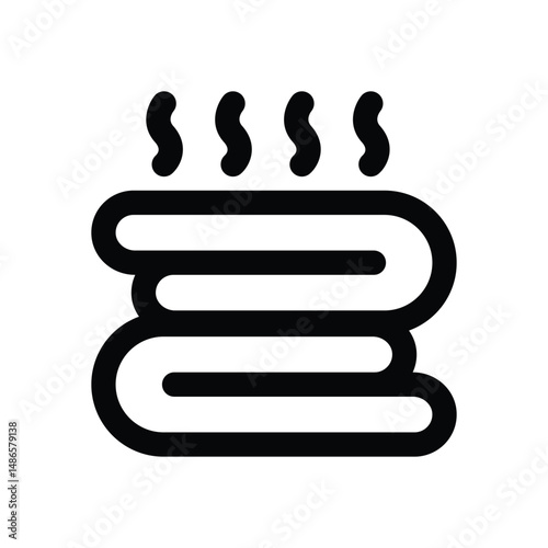 towel line icon. Clean and minimalist vector icon for websites, mobile apps, presentations, and logos. Fully scalable and customizable for any project.