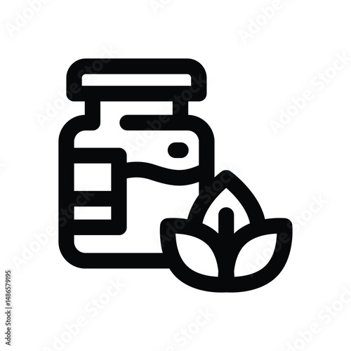homeopathy line icon. Clean and minimalist vector icon for websites, mobile apps, presentations, and logos. Fully scalable and customizable for any project.