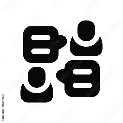 interaction glyph icon. Strong and solid vector icon for websites, mobile interfaces, presentations, and visual branding. High quality and easy to edit.
