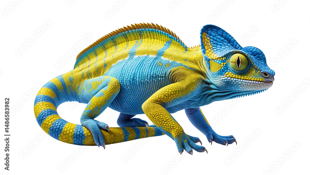 Fototapeta premium Reptile Portrait: Vibrant Cold-Blooded Animal Detail
