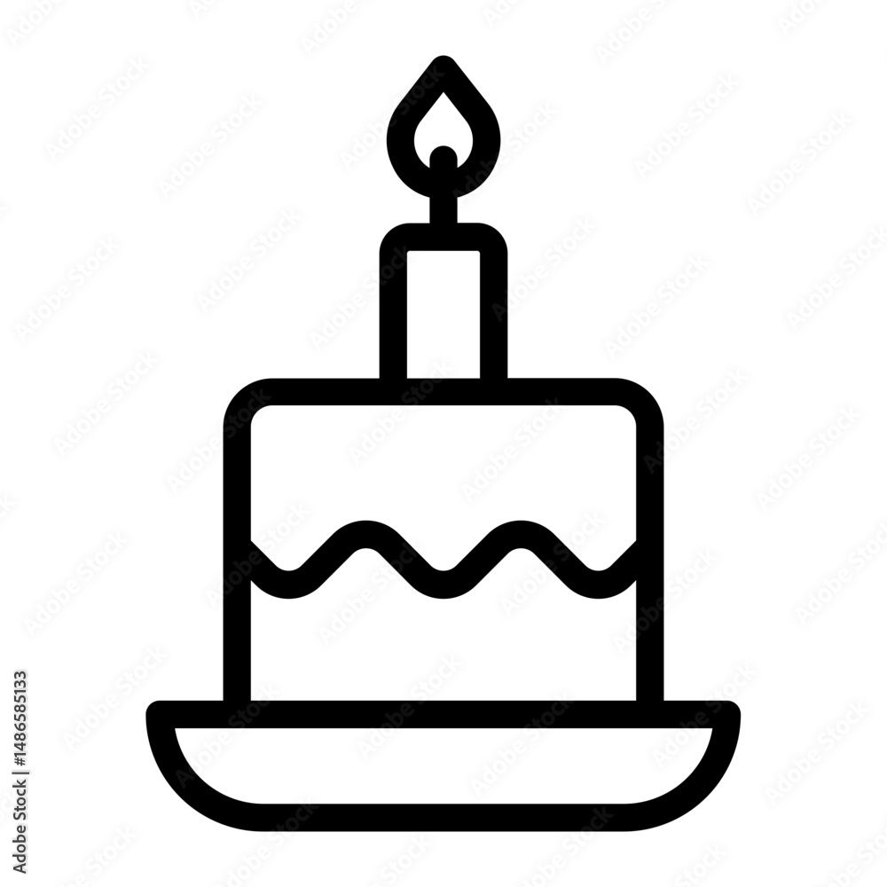 Obraz premium Cake Slice Icon