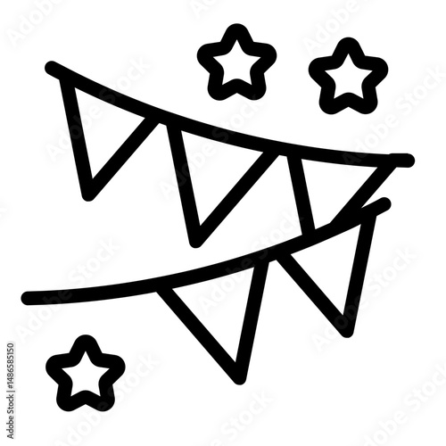Bunting Flags Icon