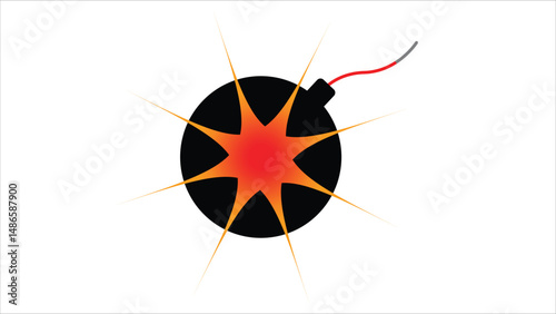 burning black bomb