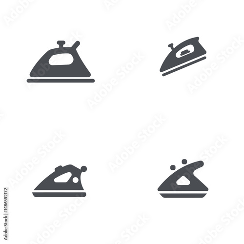 Iron icons, vector icons, simple shapes, icon sheet
