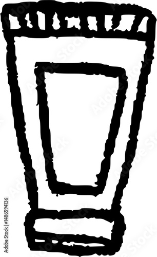 hand cream bottle drawing