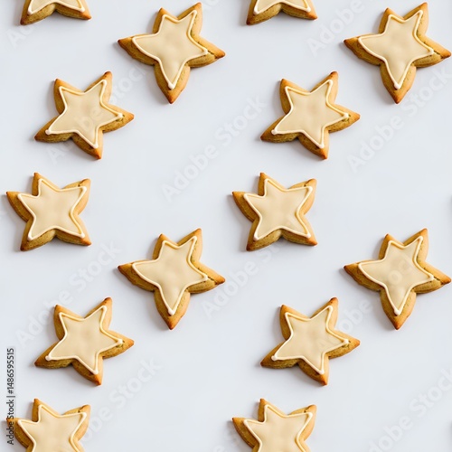 star-shaped cookies in order