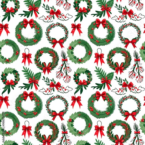 wreaths and hand-lettered greetings