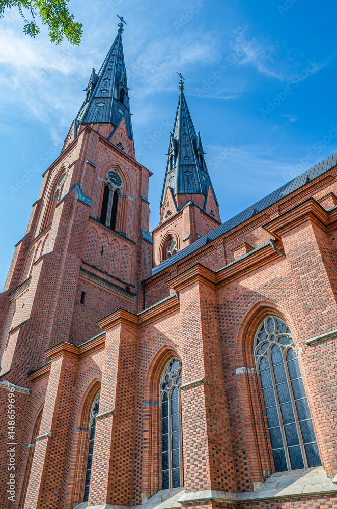 Fototapeta premium Uppsala Gothic Cathedral, Sweden