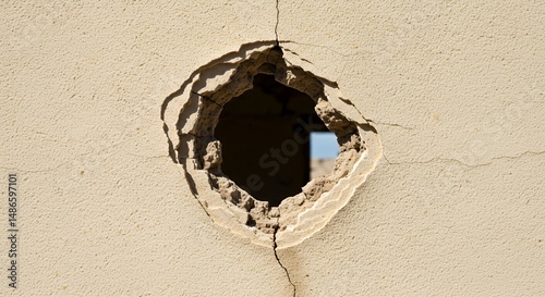 Termite Damage on Exterior Wall Isolated on White Screen Showing Destruction and Intricate Patterns Highlighting Property Damage and Structural Decay for Reuse and Recycle