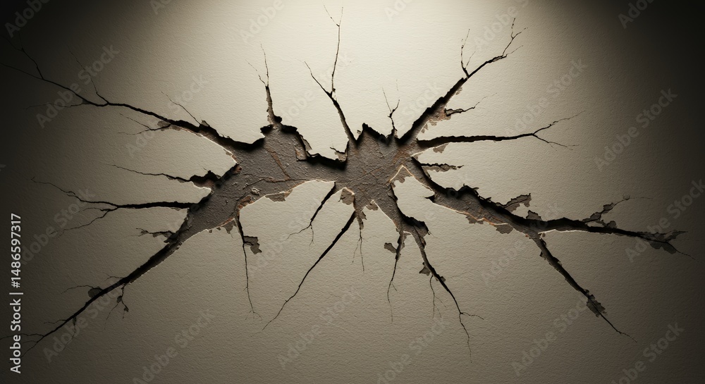 Wall Damage From Acidic Space Alien Melting Isolated On White Screen Background Disturbing Otherworldly Motif Erosion Pattern For Graphic Design
