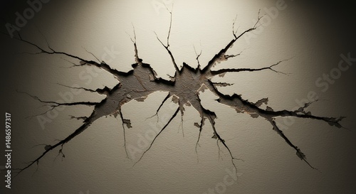 Obraz na płótnie Wall Damage From Acidic Space Alien Melting Isolated On White Screen Background Disturbing Otherworldly Motif Erosion Pattern For Graphic Design w salonie