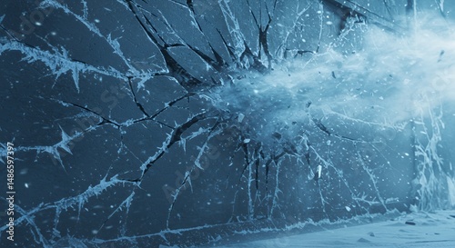 Obraz na płótnie Wall Damage Isolated on White Screen Background Displaying Cracks Fractures in Concrete Structure for Ads Promotion Recycle Theme and Conceptual Projects Highlighting Fragility w salonie