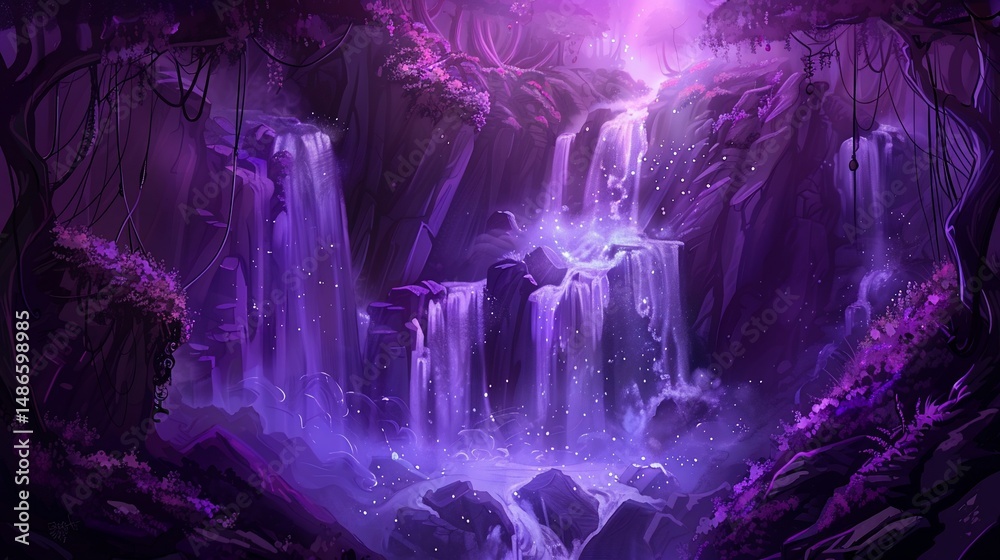 Fototapeta premium waterfall in the mountains