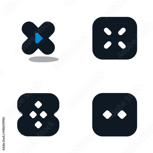 Slack icons, vector icons, simple shapes, icon Sheet