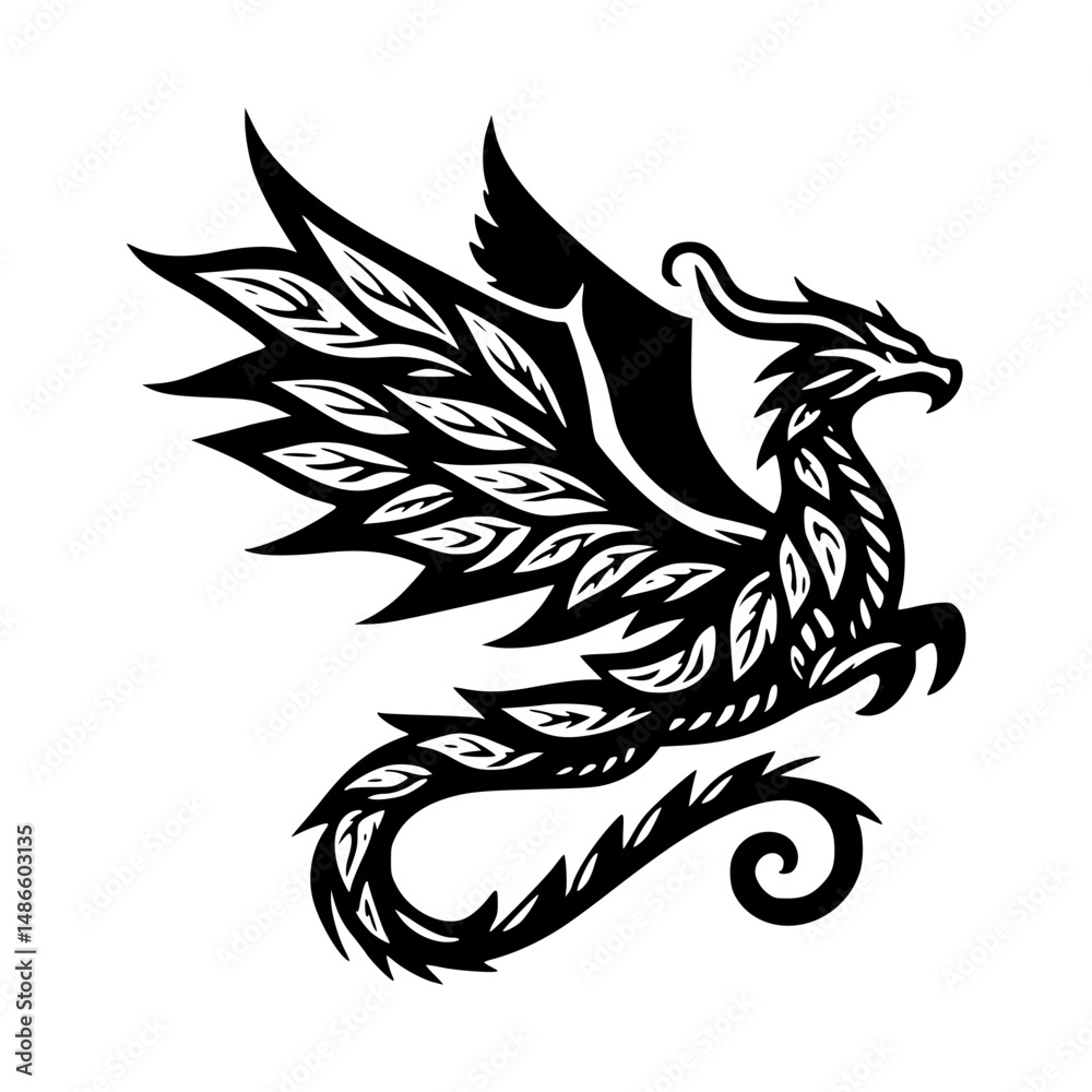 Obraz premium DRAGON tattoo design