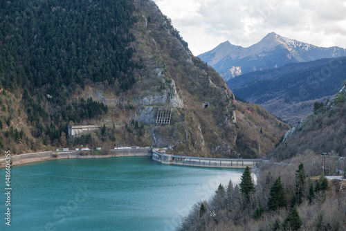 Tableau sur toile Wonderful scenery around the artificial Plastira lake, Karditsa, Greece