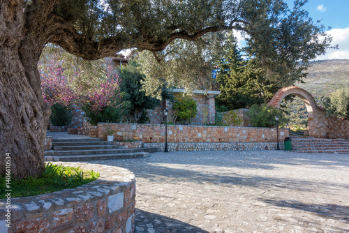 The beautiful monastery of Saint Efraim in Nea Makri, Greece
