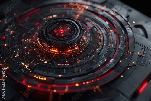 Wallpaper Mural High-tech circular energy core Torontodigital.ca