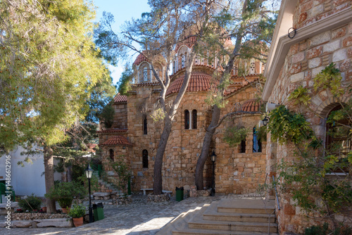 The beautiful monastery of Saint Efraim in Nea Makri, Greece