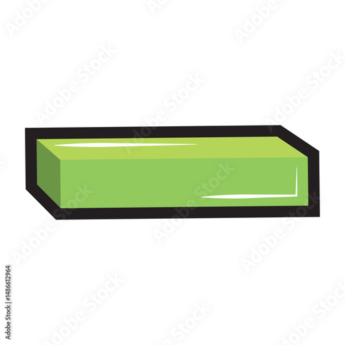 Wallpaper Mural Green isometric rectangle shape. Vector Torontodigital.ca