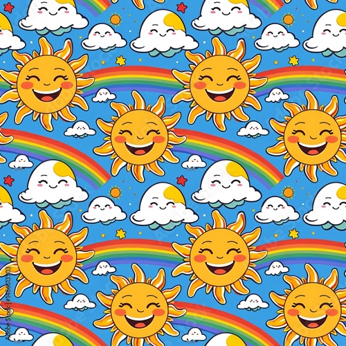 smiling suns and tiny rainbows