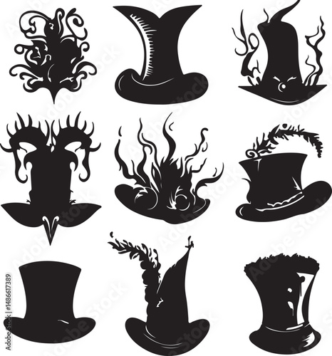 Silhouette Hat Collection: Vintage, Gothic, Fantasy Designs