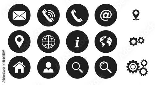set vector icon buttons ui/ux for web and mobile ios or android