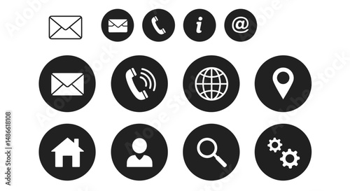 set vector icon buttons ui/ux for web and mobile ios or android