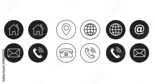 set vector icon buttons ui/ux for web and mobile ios or android