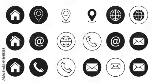 set vector icon buttons ui/ux for web and mobile ios or android