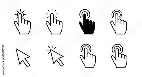set vector icon buttons ui/ux for web and mobile ios or android