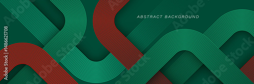 Geometric abstract background. Red and green lines pattern. Modern creative design. Minimalist style. Suit for cover, wallpaper, backdrop, presentation, banner, booklet, flyer, brochure