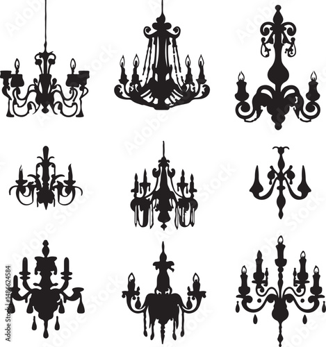 Nine Elegant Black Silhouette Chandelier Designs