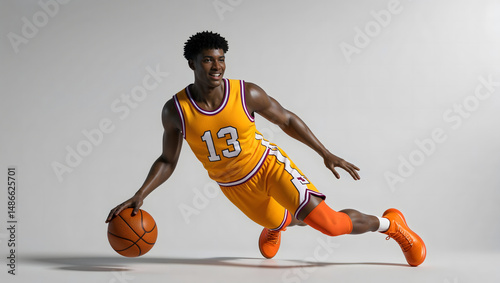 Dynamic Basketball Player In Action ba.Generated with AI