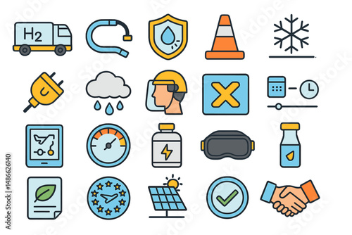 Icons for airports converting ramps to safe liquid-hydrogen serv