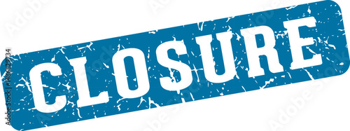 closure rectangular sign. closure stamp