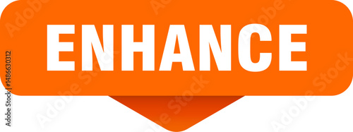 enhance sticker. enhance sign on transparent background
