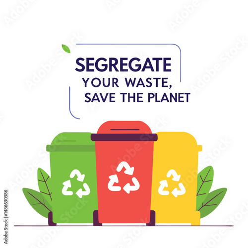 Recycle bins for waste segregation and management for saving the planet earth