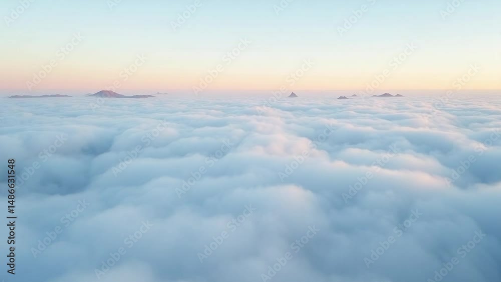 8K Sea of clouds landscape from mountain at above the cloud 8K Sea of clouds landscape from mountain at above the cloud
