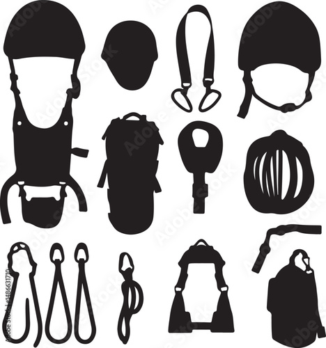 Silhouette Safety Gear: Helmets, Harnesses, and Climbing Equipment