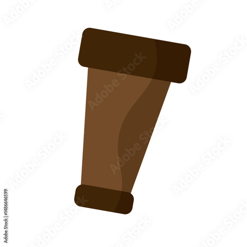 Wooden Leg Pirate Prosthetic Accessory. Vector