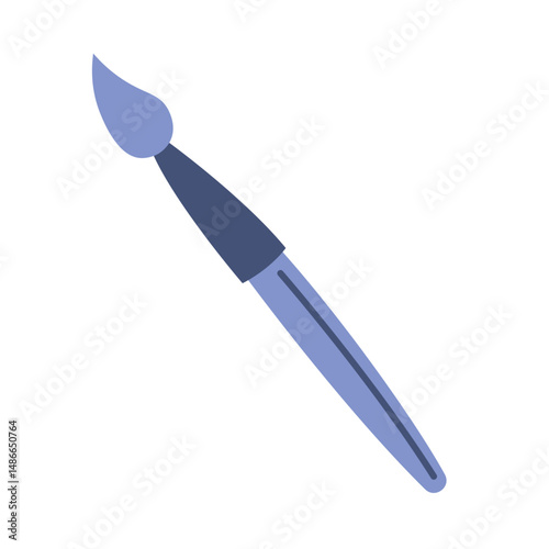 Blue painting brush icon. Vector