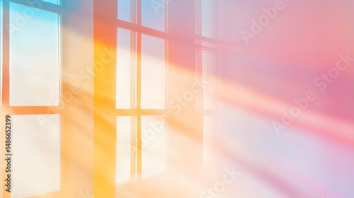 Soft Sunlight Rays Through Window Pane Interior Design
