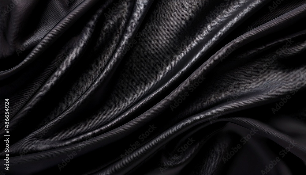 Fototapeta premium black luxury fabric background with copy space
