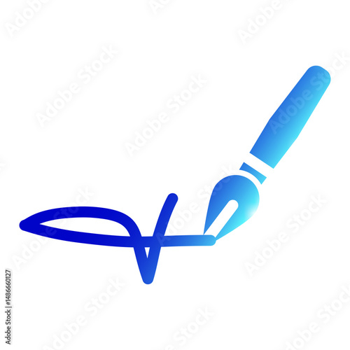 Signature Icon # Notary Pack Themes # Solid Gradient Style