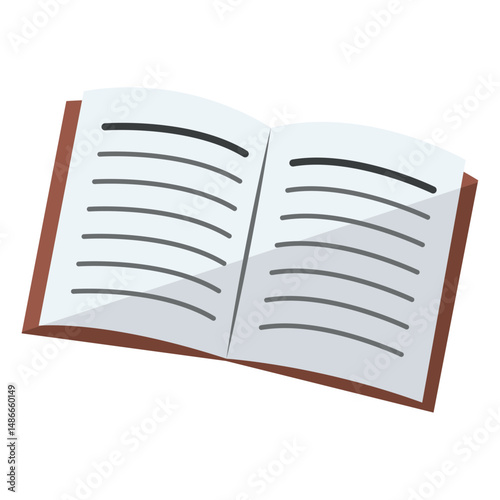 Open educational book. Vector