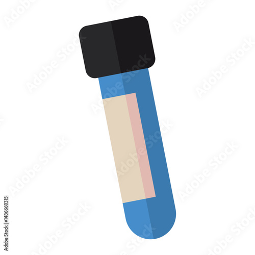 Sealed medical test tube. Vector